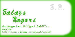 balazs magori business card